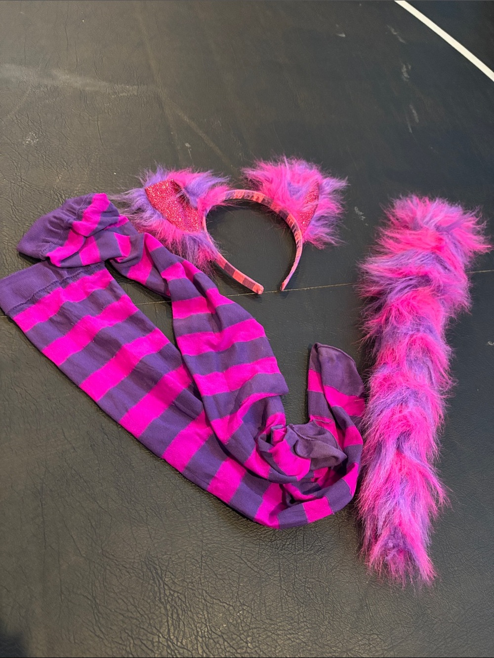 Pink and Purple Fuzzy Cat Costume Set